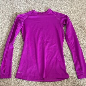 Nike Magenta Dri-FIT Compression Long Sleeve Top Size XS
